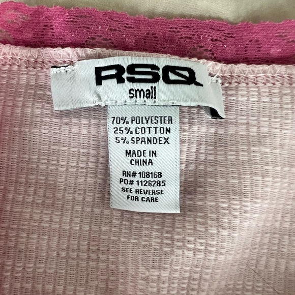 RSQ Blush Pink Tube Top with Lace Detail - Picture 2 of 5